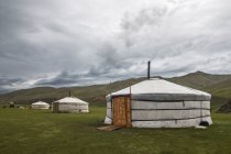Typical nomadic tents — Stock Photo