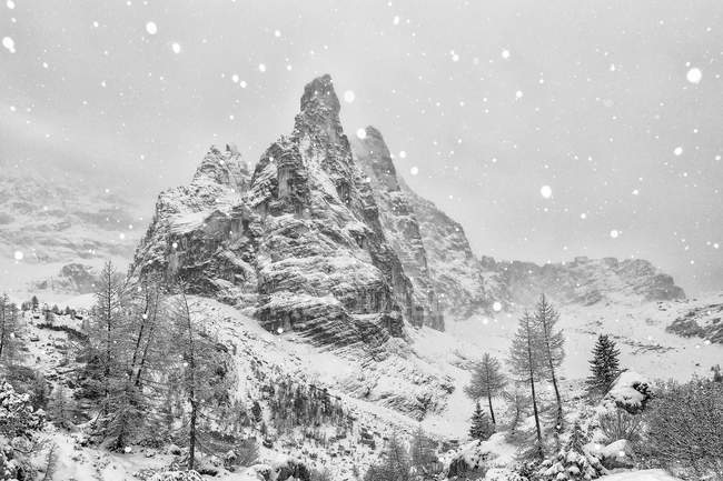 Dolomiten Berge im Winter — Stockfoto