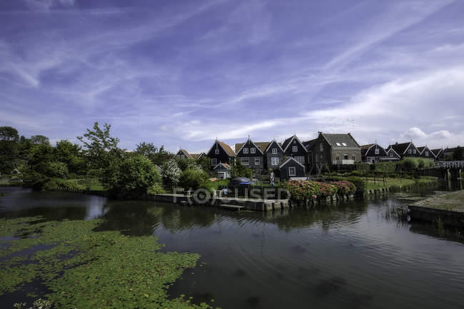 Vista para a cidade de Marken, Holanda — Fotografia de Stock