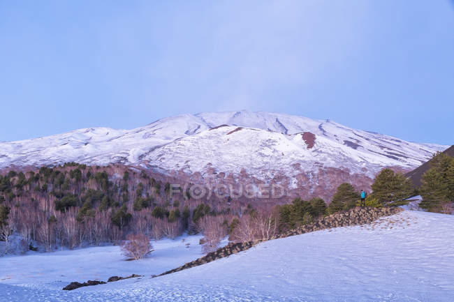 Etna alba dai monti Sartorius — Foto stock
