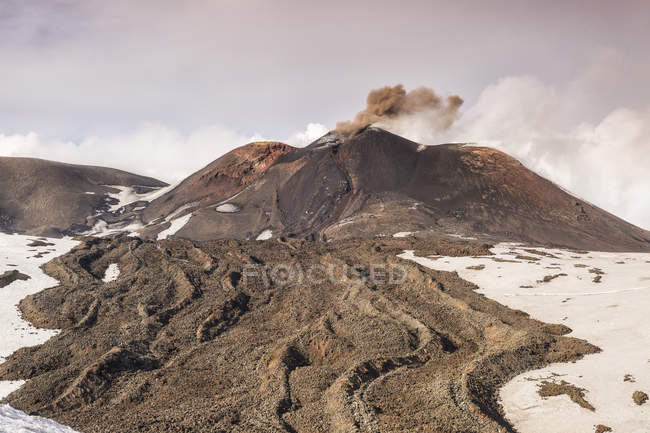 Eruption on Mount Etna — Stock Photo