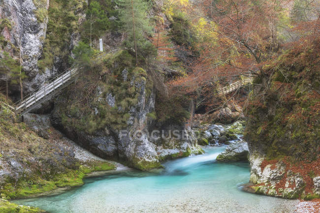 Wasserweg bei Orrido von Slizza — Stockfoto