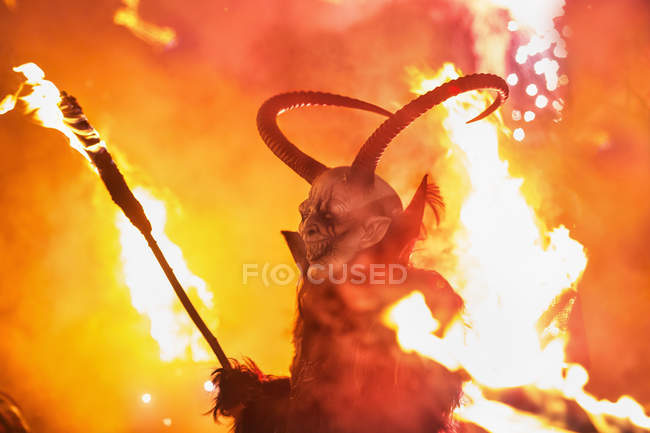 Orribile demone Krampus — Foto stock