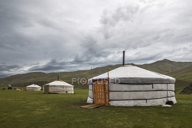 Типичные кочевые палатки — стоковое фото