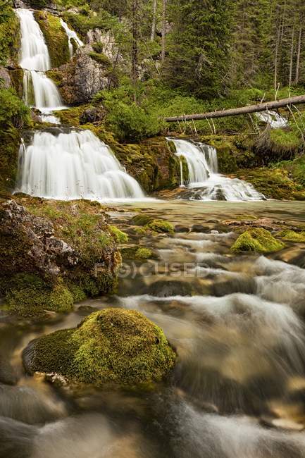 Вражаючі водоспади Vallesinella — стокове фото