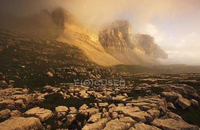 Восход солнца в Доломитовых Альпах — стоковое фото