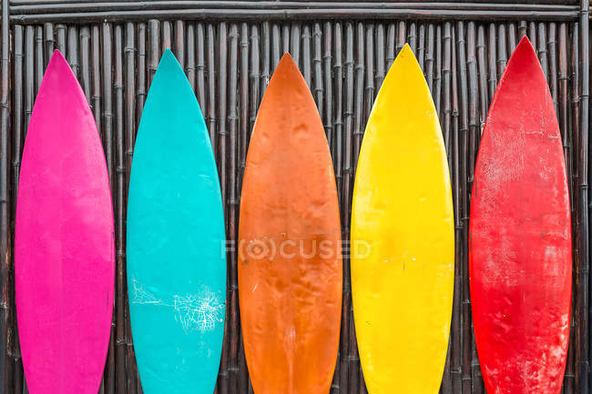 Кілька барвистий дошки для серфінгу — стокове фото