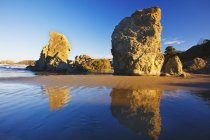 Formações rochosas na praia — Fotografia de Stock