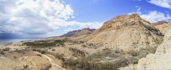 Landscape of jordan valley and dead sea — Stock Photo