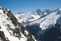 Vista dos alpes franceses; Chamonix-mont-blanc, rhone-alpes france — Fotografia de Stock