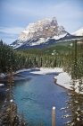 Castle mountain in banff national park — Stock Photo
