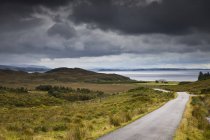 A Country Road Through A Hilly Landscape Along The Coast; Ardnam — Stock Photo