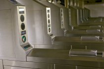 Subway Turnstiles in New York — Stock Photo