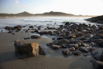Sandy beach with stones — Stock Photo
