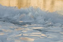 Шматочки льоду на берегах — стокове фото