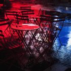 Table And Chairs at cafe — Stock Photo