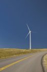 Ветряная турбина на поле — стоковое фото