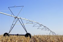 Sprikler Irrigation In Field — Stock Photo