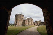 Alnwick Castle with path — Stock Photo
