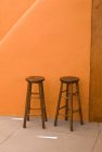 Two wooden Stools — Stock Photo