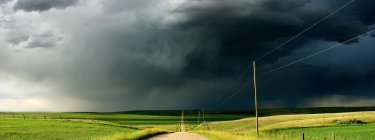 Штормовые облака над полем — стоковое фото