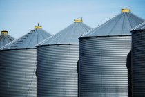 Grain Storage in row — Stock Photo