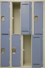 Row of lockers with combination locks — Stock Photo