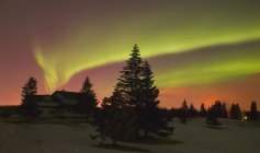 Aurora boreal, Edmonton, Alberta — Fotografia de Stock