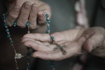 Rosary Bead With Cross — Stock Photo