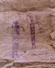 Древние пиктографы на стене — стоковое фото