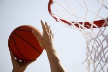 Basketball Player With Ball — Stock Photo