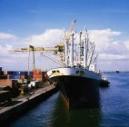 Nave da carico in porto — Foto stock