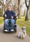 Disabled man in park — Stock Photo
