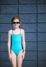 Портрет маленької дівчинки у купальнику — стокове фото