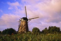 Вітряні млини в Кіндердайк, Нідерланди — стокове фото