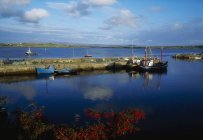 Moored boats at Roundstone — Stock Photo