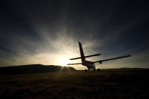 Small Aircraft Silhouette — Stock Photo