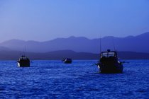 Рибальські човни на морі — стокове фото
