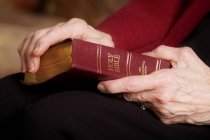 Woman Holding A Bible — Stock Photo