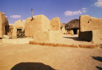 Casas de lama tradicionais — Fotografia de Stock