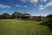 Grange ronde Henderson au fort Edmonton — Photo de stock
