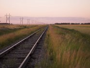 Railroad Tracks at Manitoba — Stock Photo