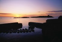 Colimore гавань та острів Dalkey — стокове фото