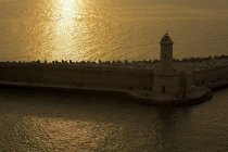 Faro di Breakwater, Porto di Livorno — Foto stock