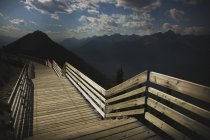 Boardwalk On Mountain and hills — Stock Photo
