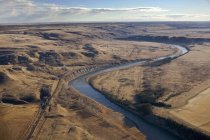 Vista aérea del río Bow - foto de stock