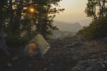 Emplacement de la tente sur le sommet du Cervin — Photo de stock