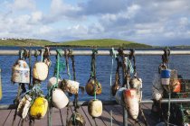 Buoys On Dock; Achill Island — Stock Photo