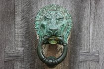 Porta del leone bussare — Foto stock