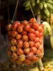 Cherry Tomatoes In Basket — Stock Photo